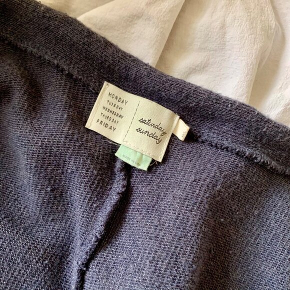 ANTHROPOLOGIE Sunday Saturday Selby Tie-Front Oversized Cocoon Cardigan Sweater - Picture 8 of 9